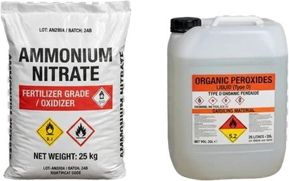 Oxidizing materials and organic peroxide packaging - ammonium nitrate and organic peroxide containers for dangerous goods shipping
