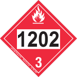 UN1202 placard BC, diesel placard BC, UN1202 placard Canada, 1202 placard, UN1202 label