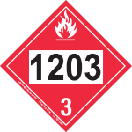 UN1203 placard BC, gasoline placard BC, UN1203 placard Canada, 1203 placard, UN1203 label