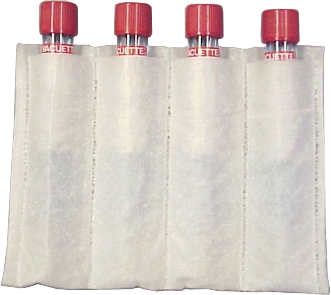 4 bay absorbent pouch for test tubes