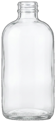 16 oz. Flint Boston Round Bottle - 473mL clear glass bottle with 28/400 phenolic cap 16 oz flint boston round bottle, 473mL clear glass bottle, small clear boston round glass bottles, laboratory sample bottle Canada