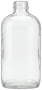 32 oz. Flint Boston Round Bottle - 946mL clear glass bottle with 33/400 phenolic cap 32 oz flint boston round bottle, clear glass boston round bottle, 946mL clear glass bottle, flint boston round glass bottles Canada